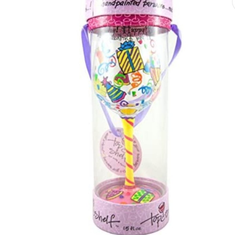 Top Shelf HAPPY BIRTHDAY Wine Glass